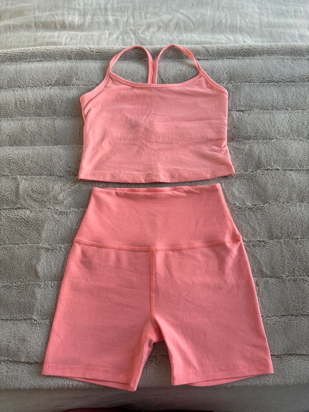 Slim Racerback Cropped Tank & High-Waist Bike Shorts Set Beyond Yoga